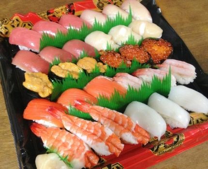 赤身牛肉と寿司