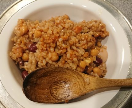 アレルギー対策済の毎日食べているタンパク源、豆リゾット
